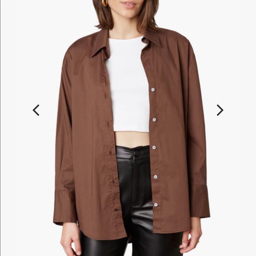NIA the brand Kenia Oversized Shirt Brown 100% cotton